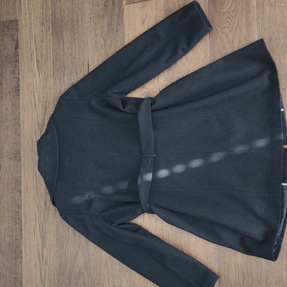 Attention Black Belted Overcoat Size XL - Picture 7 of 9